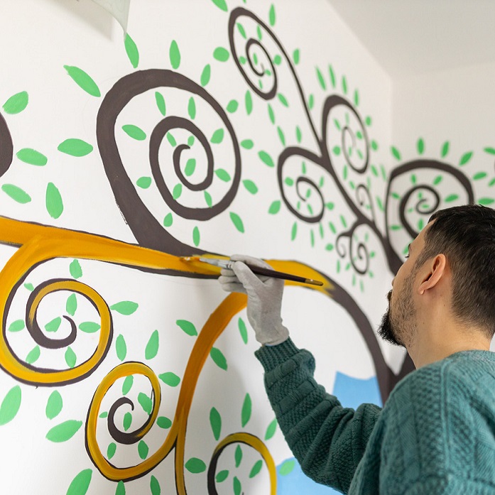 Learn how to start painting a wall 