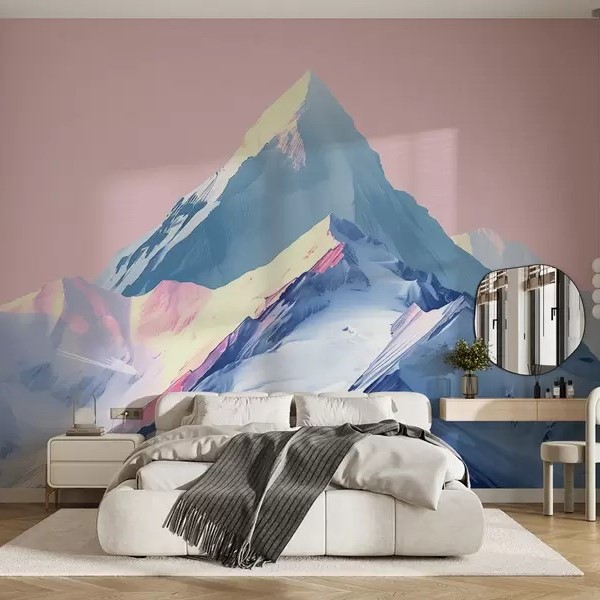 pink and blue wallpaper