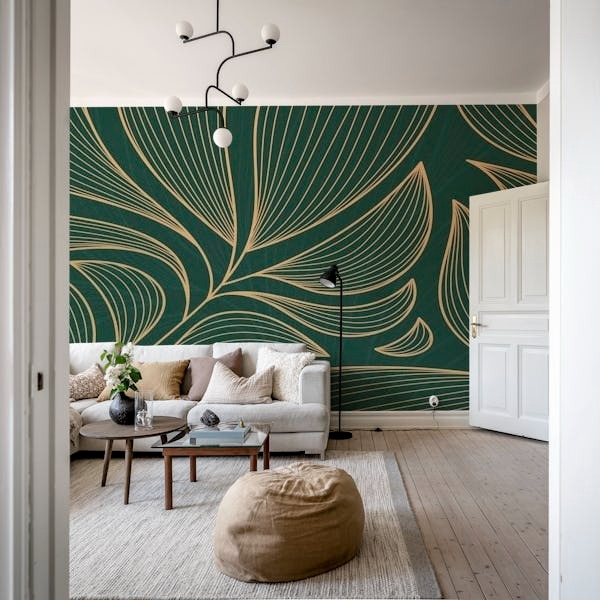 Green and Gold Wallpaper: Defining Elegance in 2024