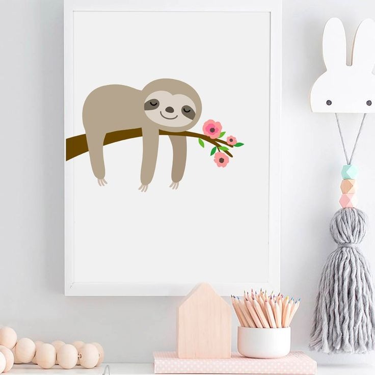 Enhance Your Space with Adorable Cute Sloth Posters